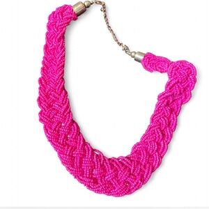 Pink Hand Beaded Necklace